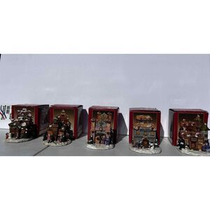 Winsor Collection Mini Christmas Village – Set of 5 w/ Boxes